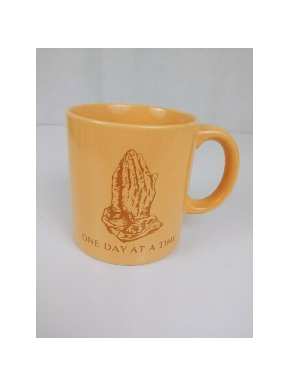One Day at a Time Praying Hands Coffee Cup Mug